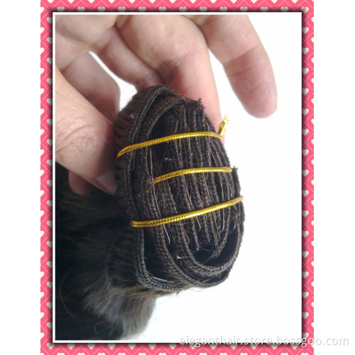 High Quality 100% Human Hair Weave Clip-in Hair Extensions 20" Color 2# 8PCS /Set